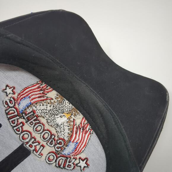 Support Our Troops U.S. Flag Strapback Baseball Cap Black OS Hi-Way Distributing - Picture 9 of 10